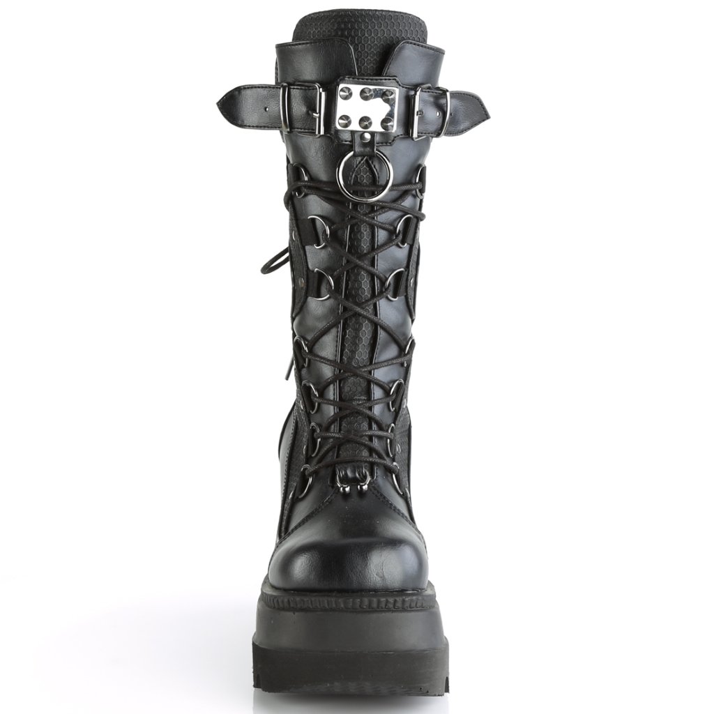 Platform Lace Up Gothic Wedge Boots
